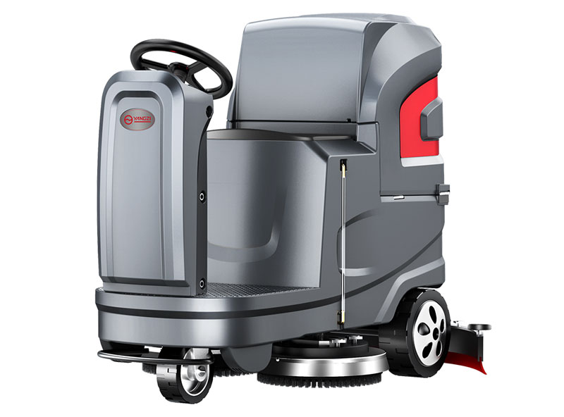 使用工業清潔機清潔和清洗停車場地板 使用工業清潔機清潔和清洗停車場地板